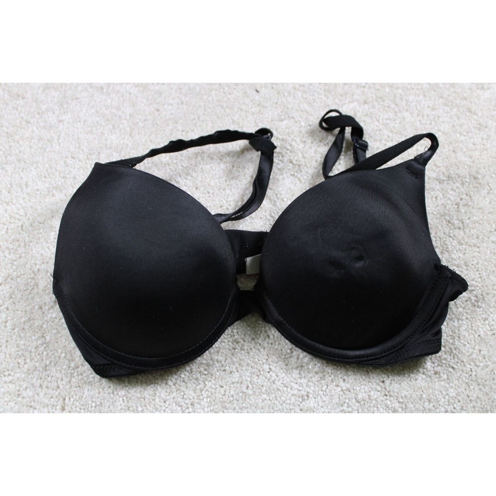 Victorias Secret Pink Black‎ Lightly Lined Underwire Bra 32B